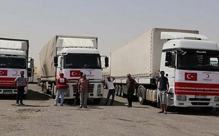 كوتاهيا التركية تُرسل شاحنتي مساعدات إلى سوريا